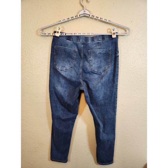 No Boundaries Juniors Plus Blue Pull On Super High Rise Skinny Jeans Size XXXL‎ - Picture 2 of 7